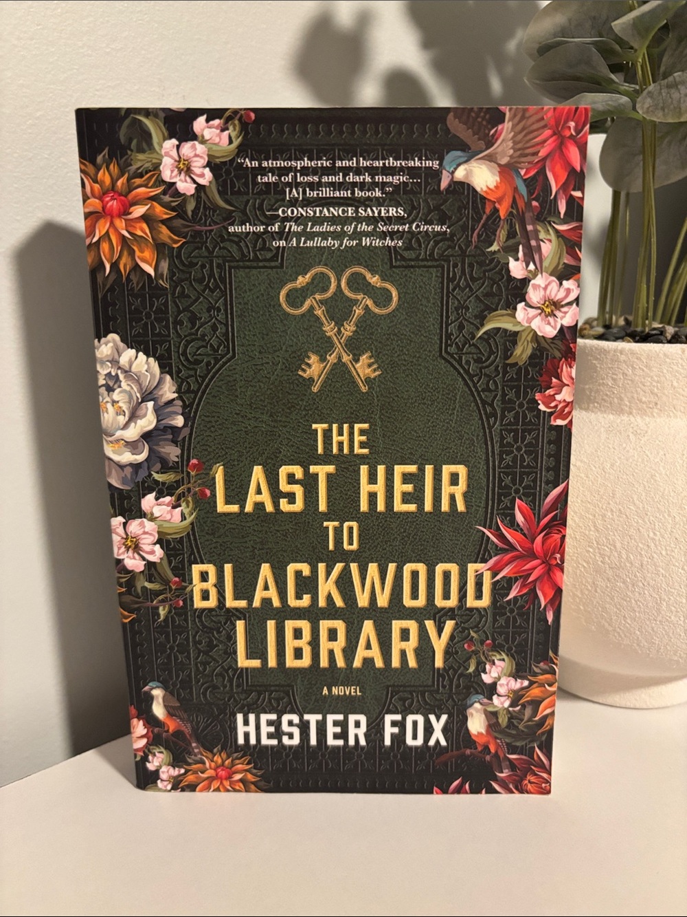 The Last Heir to Blackwood Library by Hester Fox - Green & Gold Hardcover